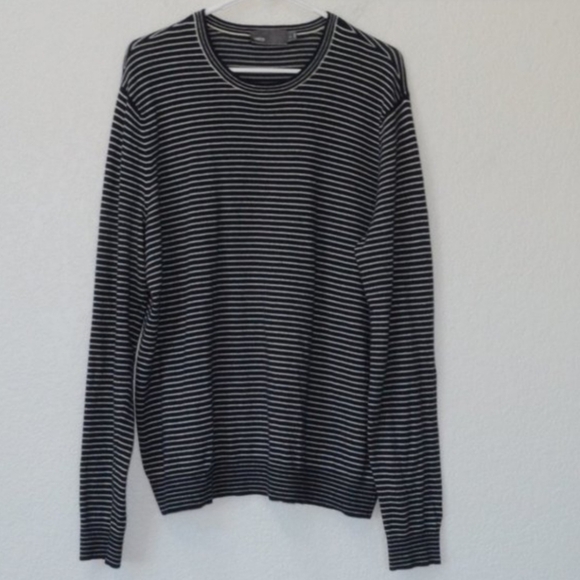 Vince Other - Vince Cotton Cashmere Lightweight Sweater Men's Medium M Navy & White Stripe EUC